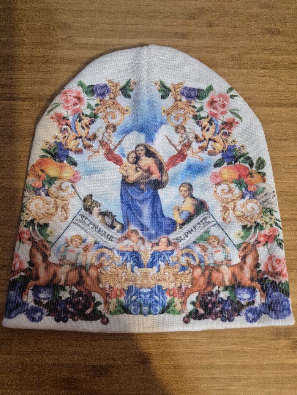 Supreme Floral Renaissance Print Beanie